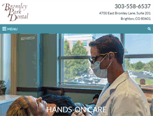 Tablet Screenshot of bromleyparkdental.com